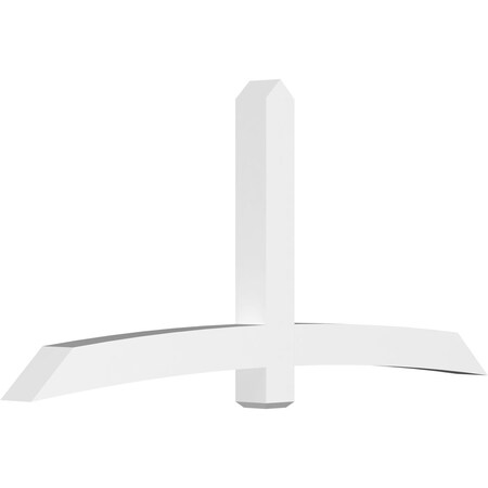Ekena Millwork Bellingham Architectural Grade PVC Gable Bracket, 96"W x 44"H x 6"D x 6"F, 11/12 Pitch GBP096X44X0606BEL00